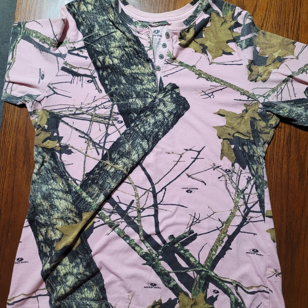 Mossy Oak pink camo l/s tee